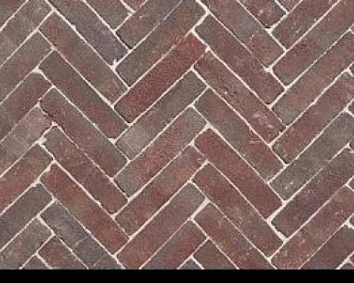 Gebakken waalformaat Geba 4018 rood paars getrommeld.