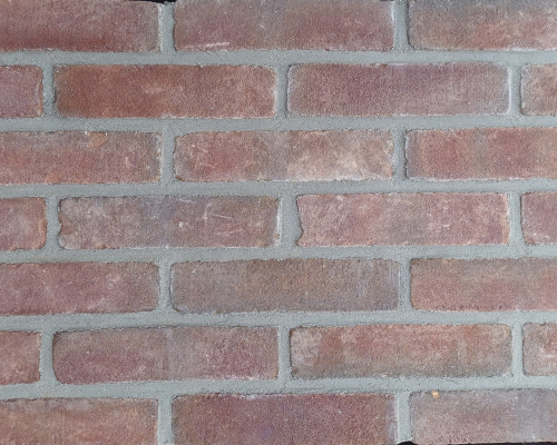 Vloersteenstrip Gebakken Klinker Rood Paars Hernen.