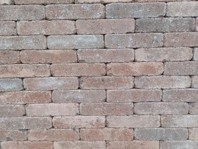 Betonklinker waalformaat rood genuanceerd getrommeld
