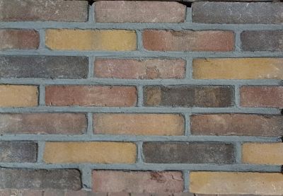 Vloer Steenstrip Gebakken Klinker rood-geel-bruin bont Horssen