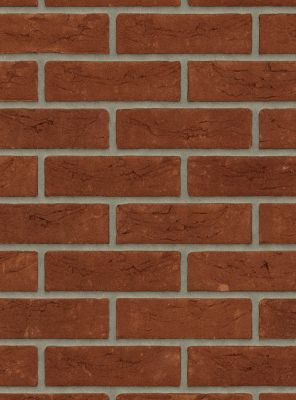 metselstenen dikformaat rood op een gemetselde muur