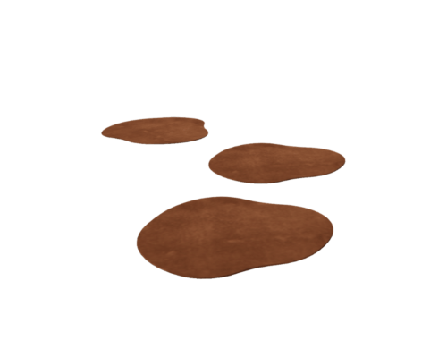 Staptegel Cortenstaal Organisch 40x40cm