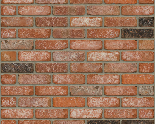 Steenstrip rood bont getrommeld Geba 211 dikformaat.